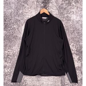 KJUS Jacket 52 / Large Mens Dorian Black Ultra Lightweight Golf Windbreaker